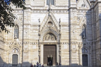 Main door of the Cathedral dedicated to Saint Januarius, the patron saint of the city, Naples,