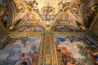 FLORENCE, ITALY, OCTOBER 28, 2015 : interiors and architectural details of Palazzo Pitti, october