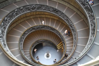 A spiral staircase in the Vatican Museums