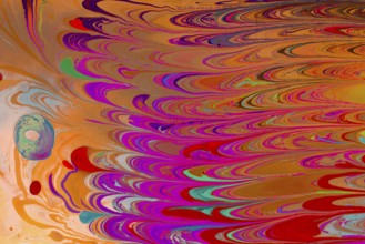 Traditional Ottoman Turkish marbling art patterns as abstract background