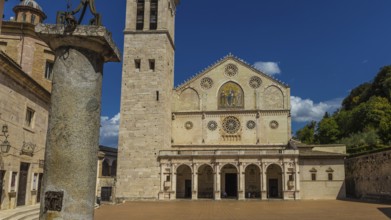 Outside view of the beautiful Duomo of Spoleto Italy