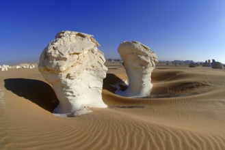 Egypt, White Desert, bizarre sandstone cliffs, Middle East