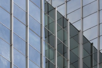 Facade of a modern office building in Frankfurt, Germany