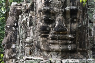 Buddhist gatekeepers, mystical, enchanted, close-ups, Khmer Kingdom, Theravada Buddhism, Unesco