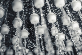 Shower head with running water closeup