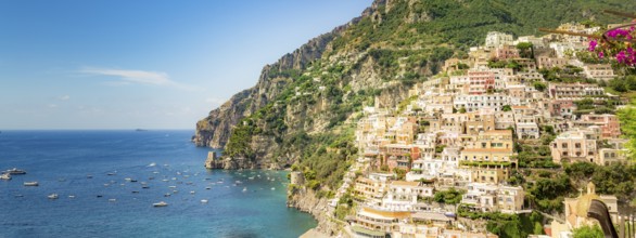 Amalfi Coast, Mediterranean Sea, Italy. Website Banner