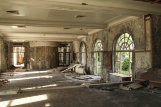 Abandoned former hotel near Dubrovnik in Croatia, left during Jugoslavian war 1991