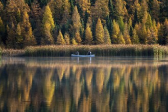 Prairie colors in fall yellow orange trees canoe calm