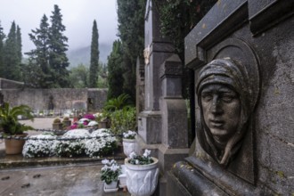 Memorial tomb of Bartolome Payeras and family, Soller cemetery, Mallorca, Balearic Islands, Spain