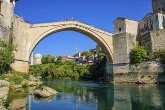 Mostar Bridge, an Ottoman bridge in Mostar, Bosnia and Herzegovina