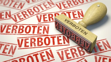 Symbolic image on the subject of bans, prohibition of speech, paternalism, etc