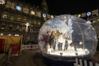 Mercado de Navidad de George Square, Glasgow, lowands, Reino Unido