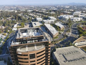 Aerial view of business office building in University City large residential and commercial