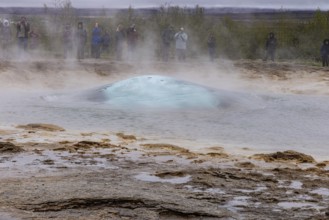 Geyser eruption, Strokkur, Geyser, Iceland