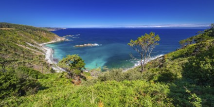 Seascape from Viewpoint La Atalaya, Cantabrian Sea, Miradores Coastal Path, Natura 2000 Network,