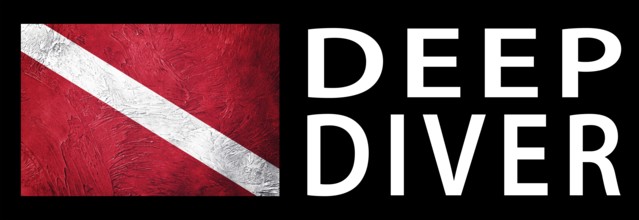 Deep Diver, Diver Down Flag, Scuba flag, Scuba Diving