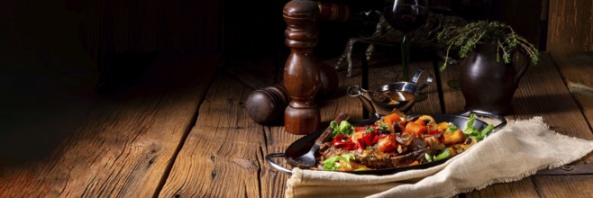 Tender beef with various vegetables