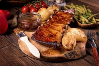 Crisp grilled ribs