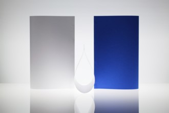 Symmetry abstract - Paper Background on a glass table