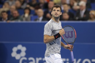 Sofia, Bulgaria - February 12, 2017: Grigor Dimitrov (pictured) from Bulgaria plays against David