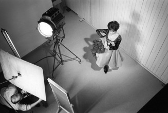 1960s photographer and model. The actress and singer Lill Lindfors posing in a spanish outfit in a