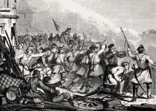 Polish military at Brzesko, January Uprising, Poland, 1863