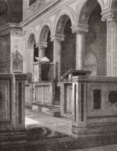 The Pulpit of the Basilica of Saint Clement, Rome, Italy, 19th Century