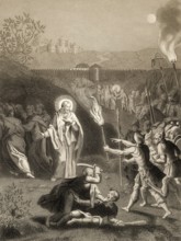Simon Peter cuts off the ear of Malchus, arrest of Jesus Christ, Garden of Gethsemane, New