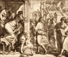David bringing the ark of the covenant to jerusalem, Old Testament, by Julius Schnorr von