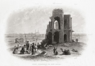 Old vintage photo of Shah Jehanabad, New Delhi, India, Asia