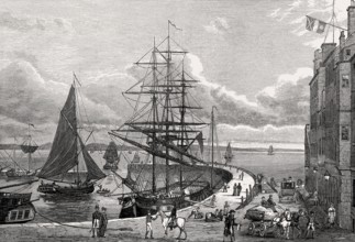 Leith Harbour, Edinburgh, Scotland, 19th century