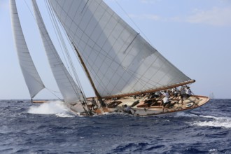 Race Regatta of the last four surviving historic sailing yachts of the 15 metre class during the