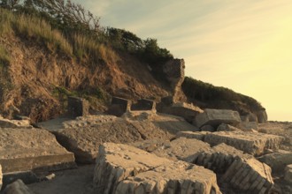 Wall remains on the steep coast, Heiligenhafen