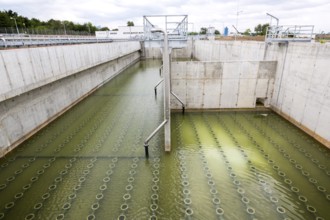 The Solid Contact Clarifier Tank in Water Treatment plant. Modern urban wastewater treatment plant