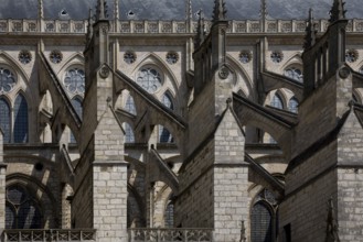 Bourges, Cathedral. Nave façade detail, St., Saint, Saint