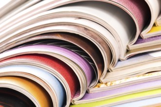 Stack of magazines, poland