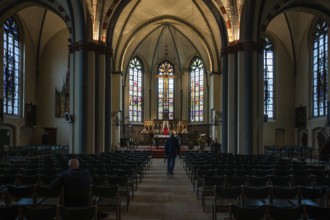 Ootmarsum, Overijssel, The Netherlands, July 13, 2024 - Roman catholic interior design of the Holy