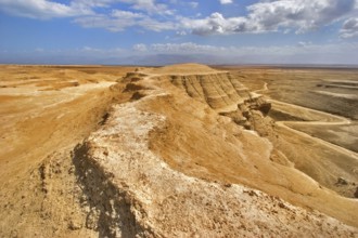 Picturesque ancient mountains about the Dead Sea in Israel