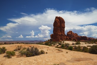 Arches National Park, Moab, Utah, USA. Bordered by the Colorado River in the southeast, it is known