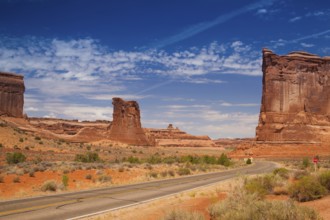 Scenes from famous Arches National Park, Moab, Utah, USA