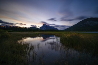 Vermillion Lake in sunset Alberta Canada Banff National Park