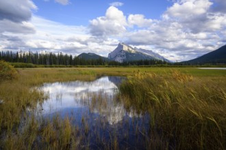 Vermillion Lake in sunset Alberta Canada Banff National Park