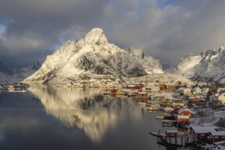 Hamnoy in winter, Lofoten, Nordland, Norway