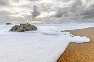 Sandy beach on the Atlantic coast in France near olonne sur mer
