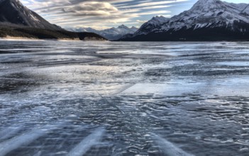 Abraham Lake Winter Ice formations bubbles design