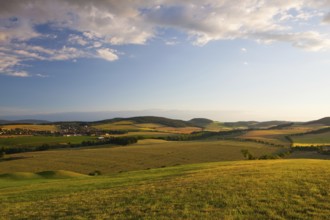 Amazing view from golf course to the valley at sunset