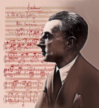 Joseph Maurice Ravel, 1875 – 1937, French composer, pianist and conductor, leading musician in