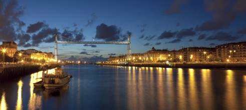 Suspension Bridge in Portugalete, Bizkaia, Basque Country, Spain