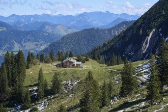 Taubensteinhaus, Spitzingsee, Mangfallgebirge, Bavarian Prealps, Upper Bavaria, Bavaria, Germany