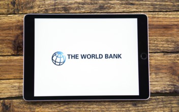 The world bank logo on smartphone